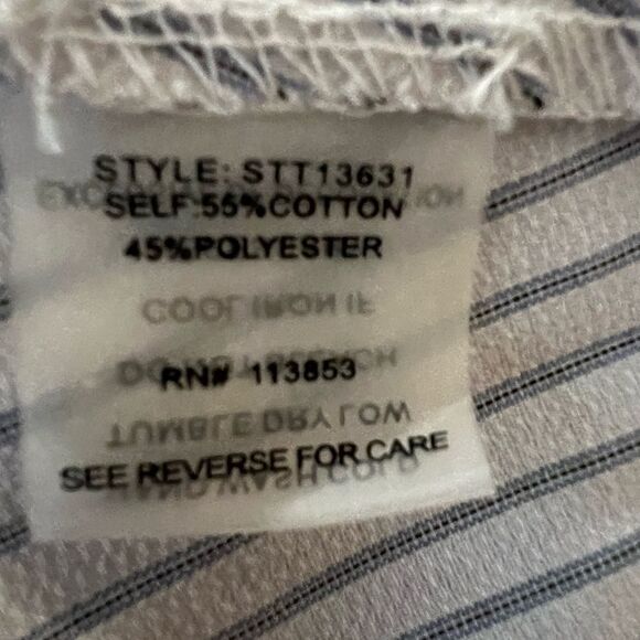 4/$25 Sugar + Lips nautical stripe peplum poet sleeve size medium office preppy - Picture 6 of 6